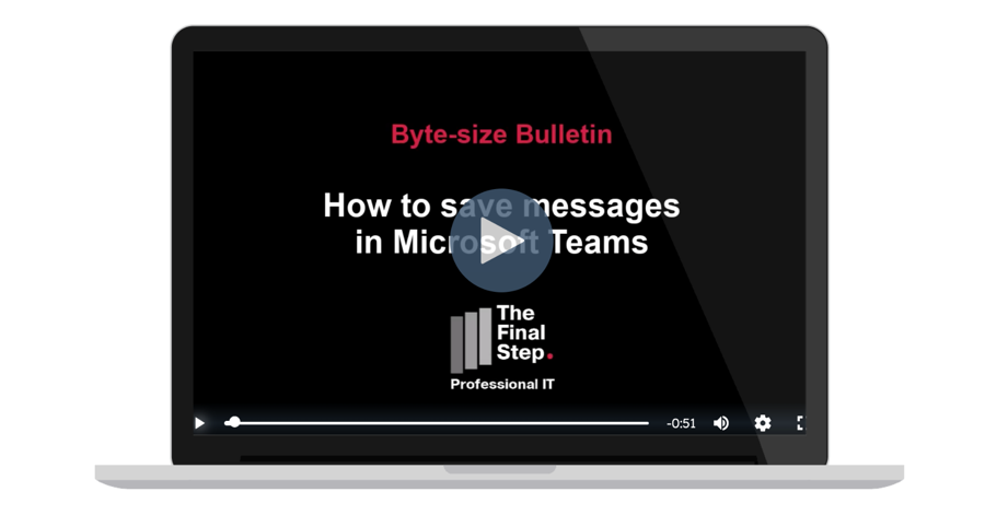 How to save messages in Microsoft Teams image